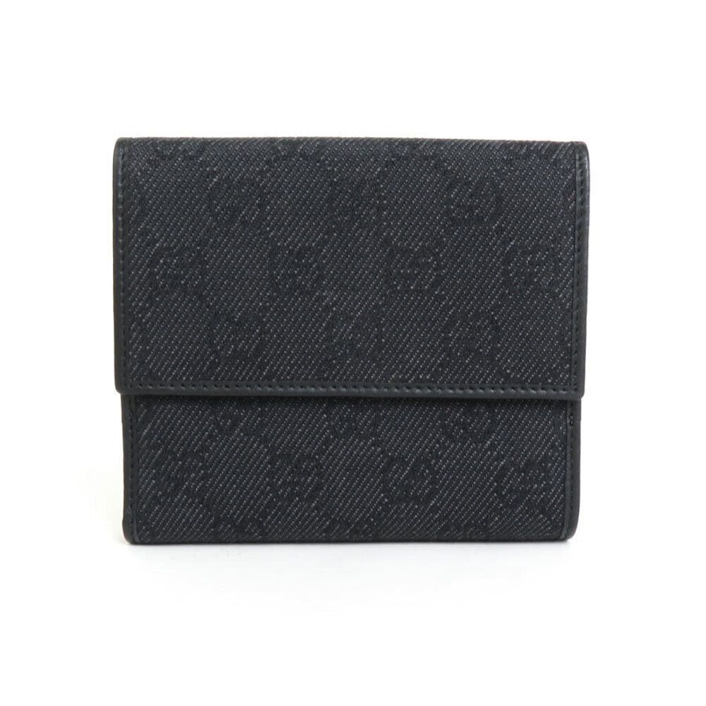 Gucci Black GG wallet fold Bi canvas